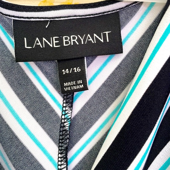 Lane Bryant Cold Shoulders Belted Dress Size 14/16 - Picture 6 of 7